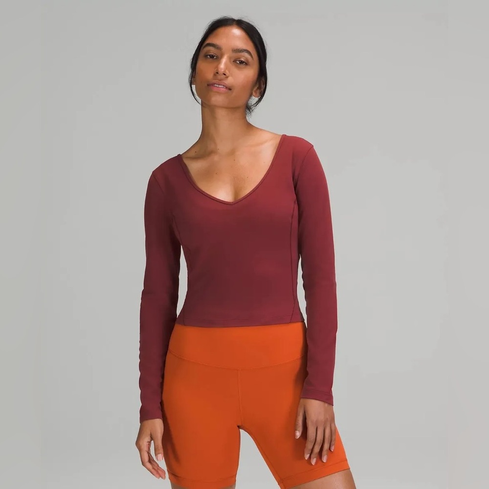 LULULEMON Align Long-Sleeve Top in Mulled Wine, Sz 6